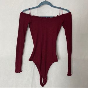 Garage Bodysuit Off the Shoulder Long Sleeve Size S
